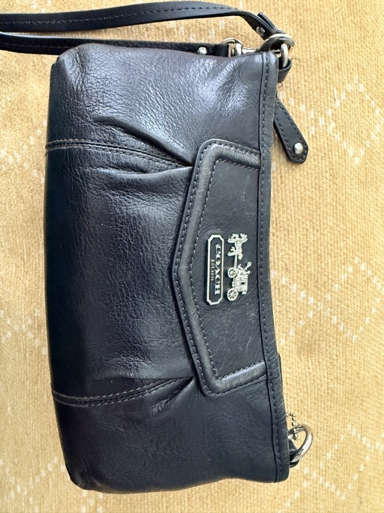 Coach Handbags - COACH Madison large Black Leather Wristlet